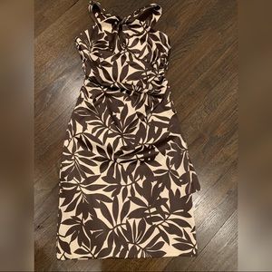 Floral print silky halter dress